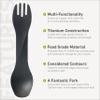 humangear GoBites Uno | Travel & Camping Utensils | Portable & Convertible Dining Ware | Multi-Functional Spork, Black Titanium view 4