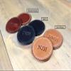 Handmade Leather Golf Ball Markers with Free Personalization | Pack of 3 | Personalized Golf Gift | Leather Accessory | 3rd Anniversary Gift view 2