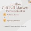 Handmade Leather Golf Ball Markers with Free Personalization | Pack of 3 | Personalized Golf Gift | Leather Accessory | 3rd Anniversary Gift view 4