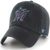 47 MLB Home Team Color Primary Logo Clean Up Adjustable Strap Hat Cap, Adult One Size Fits All (Miami Marlins) view 1