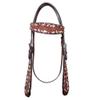 HILASON Western Horse Headstall Tack Genuine American Leather Brown view 1