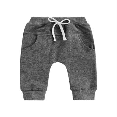 Newborn Baby Kids Boy 3-Pack Joggers Infant Baby Cotton Harem Pants for Toddler Boys 0-3T (Gray, 6-12 Months)