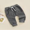 Newborn Baby Kids Boy 3-Pack Joggers Infant Baby Cotton Harem Pants for Toddler Boys 0-3T (Gray, 6-12 Months) view 2