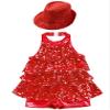JEATHA Kids Girls Sleeveless Shiny Sequins Halter Tassel Mini Dress Latin Jazz Salsa Samba Rumba Dance Costumes Red A 14 view 3
