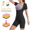 Vuirrm Sauna Suit Women, Full Body Shaper Sweat Vest Waist Trainer 4 in 1 Jumpsuit Slimming Fat Burning Zipper Body Suit Shapewear,XL,Silver view 2