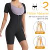 Vuirrm Sauna Suit Women, Full Body Shaper Sweat Vest Waist Trainer 4 in 1 Jumpsuit Slimming Fat Burning Zipper Body Suit Shapewear,XL,Silver view 3