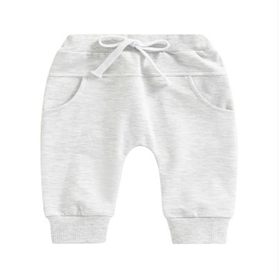 Newborn Baby Kids Boy 3-Pack Joggers Infant Baby Cotton Harem Pants for Toddler Boys 0-3T (Light Gray, 18-24 Months)