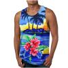 Men's Workout Sleeveless Shirts 3D Graphic Muscle Swim T Shirt Gym Fitness Running Beach Tank Tops Hawaiian Tanks Blue view 1