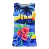 Men's Workout Sleeveless Shirts 3D Graphic Muscle Swim T Shirt Gym Fitness Running Beach Tank Tops Hawaiian Tanks Blue view 2