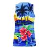 Men's Workout Sleeveless Shirts 3D Graphic Muscle Swim T Shirt Gym Fitness Running Beach Tank Tops Hawaiian Tanks Blue view 3