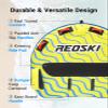 REOSKI Towable Tubes for Boating 2 Person, Heavy Duty Boat Tubes and Towables, Inflatable Water Tubes for Boats to Pull with Fins, Drainage, Quick Connector, Large Capacity view 2