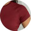 Abardsion Women Casual Raglan Sleeve Crewneck Slim T Shirts - 2026 Spring Summer Basic Activewear Going Out Tops(Burgundy, XL) view 4