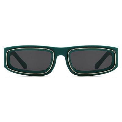 Fashion Square Sunglasses 2024 Trend Punk Sun Glasses For Women Luxury Vintage Rectangle Sunglass Men Y2k Streetwear Shades (green)
