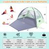 Happy Travel Beach Tent Sun Shelter for 3/4/5/6/7/8 Person, Portable UPF 50+ UV Protection Beach Shade Canopy for Family & Baby, Lightweight & Easy Setup Beach Cabana with 3 Ventilation Mesh Windows view 2