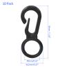 M METERXITY 10 Pack Plastic Camping Hooks - Camping Hook Buckles Durable Tent Awning Hole Clip Accessories, Apply to Camping Hiking (8mm, Black) view 3