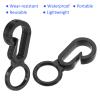 M METERXITY 10 Pack Plastic Camping Hooks - Camping Hook Buckles Durable Tent Awning Hole Clip Accessories, Apply to Camping Hiking (8mm, Black) view 4
