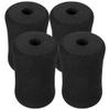 POPETPOP Foot Foam Pads Rollers Replacement: Machine Tube Leg Foam Roller Pad Replacement Foam Pads for Leg Extension Buffer Leg Tube Sponge for Ab Exercise Machine 4pcs, 13.50X7.50X7.50CM, Black view 1