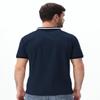 LUJENGEFA Mens Polo Shirts Short Sleeve Casual Color Block Golf Polo T Shirt Stylish Contrast Collar Cotton Tops for Men Navy Blue+White S view 4
