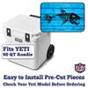 USATuff Vinyl Cooler Lid Kit Compatible with YETI 60 qt Roadie Wheeled | Easy Peel & Stick Application Cooler Skin Decal Wrap | Durable Pre-Cut Pieces | Made for Outdoor Use - Bonefish Blue view 3