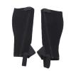 Half Chap, 2pcs Black Flexible Mesh Equestrian Half Chap Stability Premium Leather Half Chaps for Children Horse Riding Protection(CXL) view 1
