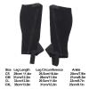 Half Chap, 2pcs Black Flexible Mesh Equestrian Half Chap Stability Premium Leather Half Chaps for Children Horse Riding Protection(CXL) view 2