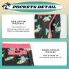 maamgic Men's Swim Trunks Board Shorts Vintage Beach Shorts 4 Way Stretch Quick Dry with Zipper Pockets Surfing Crocodile-Black X-Small view 4