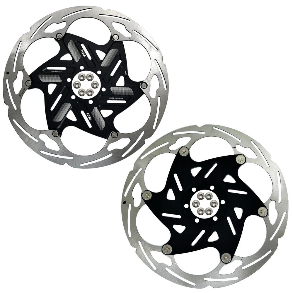 iF Design & Red Dot Design Award PSB PR03 3D Floating Plus DHR and E-MTB Only 2.3mm Disc Brake Rotor 6-Bolt 203mm, 2 pcs, PSB2941
