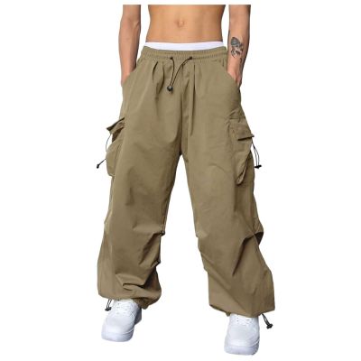Men's Cargo Pants Sport Pants Jogger Sweatpants Casual Drawstring Work Military Tactical Outdoor Trousers with Pockets Khaki