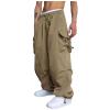 Men's Cargo Pants Sport Pants Jogger Sweatpants Casual Drawstring Work Military Tactical Outdoor Trousers with Pockets Khaki view 3