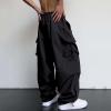 NineFit Basics Men's Cargo Pants Sport Pants Jogger Sweatpants Casual Drawstring Work Military Tactical Outdoor Trousers with Pockets Black, Small view 3