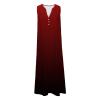 Womens Summer Design Casual Dress Fashion Floral Printed Elegant Dress Sleeveless V-Neck Long Dress with Pockets view 4