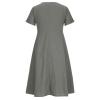 Women's Summer Casual V-Neck Button Down Shirt Dress Solid Short Sleeve Cotton Linen Sundress Plus Size Maxi Dress view 4