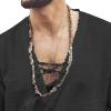 SWJGLITTR Men's V-Neck Drawstring Linen T-Shirt Cotton Lace Up Henley Short Sleeve Henleys Summer Beach Half Sleeve T Shirts (Black,5X-Large) view 2