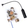 Plastic LA-C-PEQ15 Box Laser Sights,Box Laser Indicator,Transparent Version,with IR Laser+Red/Green/Blue Laser Sight+Flashlight Whitelight LED,with Pressure Switch,Fit 20mm Rail (Blue Laser DE) view 1