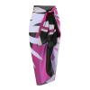 FYMNSI Sexy One Piece Swimsuit for Women 2024 Bathing Suits with Swim Coverups Ruffle Cutout Bikinis Sarong Wraps Skirt Spaghetti Straps Self-Tied Back Swimwear Cover Up Beach Outfits Rose Purple S view 4