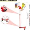AMNOOL Vertical Jump Measurement Vertical Jump Tester Movable Vertical Jump Tester Metal Vertical Jump Tester with Wheels Standing Jump Meter for School Gymnas-1 view 3