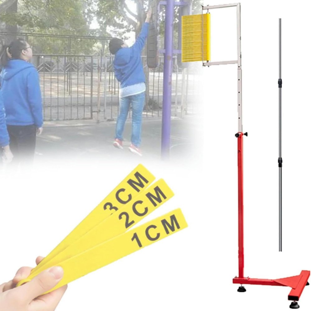 AMNOOL Vertical Jump Tester Vertical Jump Measure Floor Standing High Jump Training Equipment Indoor Outdoor Sports Fields Portable Vertical Jump Trainer with Telescopic Reset Rod-1