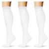Saniripple (3 pairs) Compression Socks 20-30 mmHg Long Knee High Socks for Women and Men 3 White XS view 1