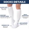 Saniripple (3 pairs) Compression Socks 20-30 mmHg Long Knee High Socks for Women and Men 3 White XS view 4