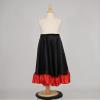 Manyakai Girls Spanish Bull Dance Skirt Black Red Ruffles Layers Satin Long Skirt Flamenco Ballroom Dancewear Costume 360 Dark 3-4 Years view 4