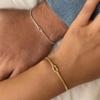 dsmrosp Mother & Daughter Bond Knot Bracelets,Love Knots Snake Chain Infinity Bracelet,Infinity Knot Mother Daughter Ring Bracelets,To My Best Friend B racelet Friendship Relationship Bracelet (C) view 2