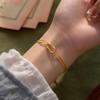 dsmrosp Mother & Daughter Bond Knot Bracelets,Love Knots Snake Chain Infinity Bracelet,Infinity Knot Mother Daughter Ring Bracelets,To My Best Friend B racelet Friendship Relationship Bracelet (C) view 4