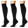 Saniripple (3 pairs) Compression Socks 20-30 mmHg Long Knee High Socks for Women and Men 3 Black XS view 1
