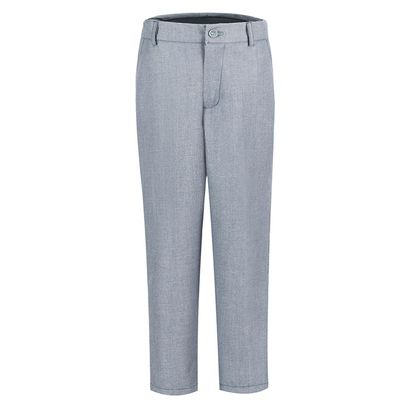 Plsily Boys Flat Front Pants Adjustable Waist School Uniforms Pants Gray Slim Fit Suits for Boy Size 8