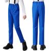Boys Dress Pants Size 2 Suits Slim Fit Flat Front Pants for Boy Adjustable Waist School Uniforms Pants Blue view 2