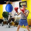 GYMAX Punching Bag, Water Aqua Bag w/Water Injector & Hanging Accessories, Folding Heavy Duty Boxing Bag for Home Gym, Boxing Training Equipment for Adults (Blue, 180LBS) view 2