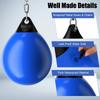 GYMAX Punching Bag, Water Aqua Bag w/Water Injector & Hanging Accessories, Folding Heavy Duty Boxing Bag for Home Gym, Boxing Training Equipment for Adults (Blue, 180LBS) view 3