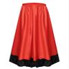 Hansber Girls Full Circle Spanish Bull Dance Skirt Big Swing Flamenco Costume Ballroom Dancewear Performing Dress Red180 4-5 Years view 3