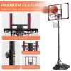 MIUDGIG 7.5-9.2ft Portable Basketball Hoop & Goals, Adjustable Height Basketball Goal System, Basketball Hoop Stand with 32Inch Weather-Resistant Backboard & 17" Rim for Youth/Adults, Indoor/Outdoor view 3