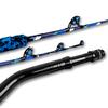 Fiblink Bent Butt Saltwater Fishing Rod 2Piece Offshore Trolling Rod Heavy Duty Big Game Deep Sea Roller Rod Conventional Boat Blue Camouflage Fishing Pole (6'80-120lbs) view 1